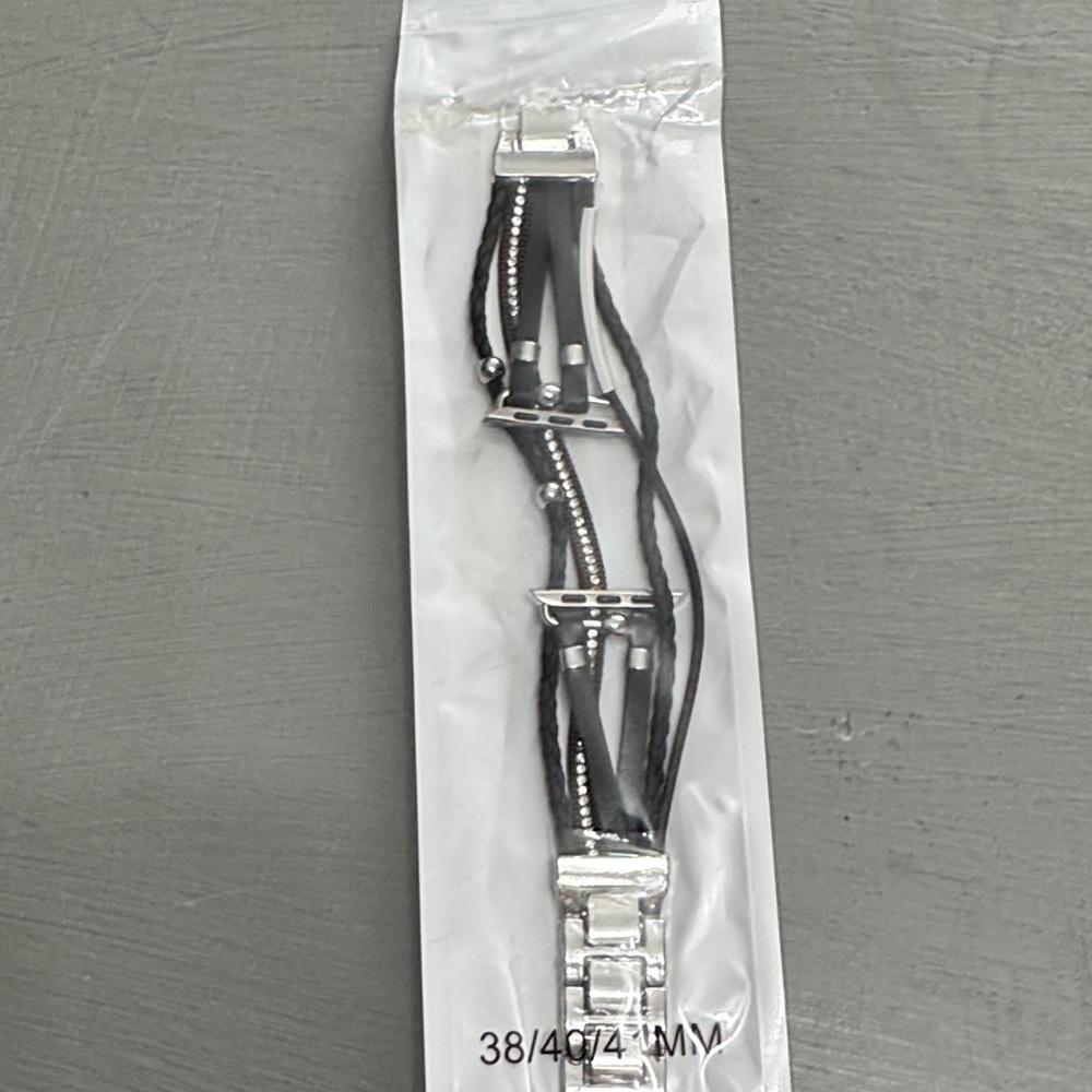 Solange Chic Silver and Black Watch Band